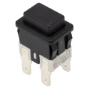 RS PRO Push Button Switch Latching Panel Mount DPDT Flat Actuator 13 mm Cutout IP67 250V AC 16A 793-2544