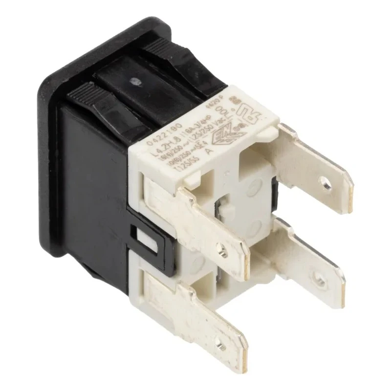 RS PRO Push Button Switch Latching Panel Mount DPDT Flat Actuator 13 mm Cutout IP67 250V AC 16A 793-2544