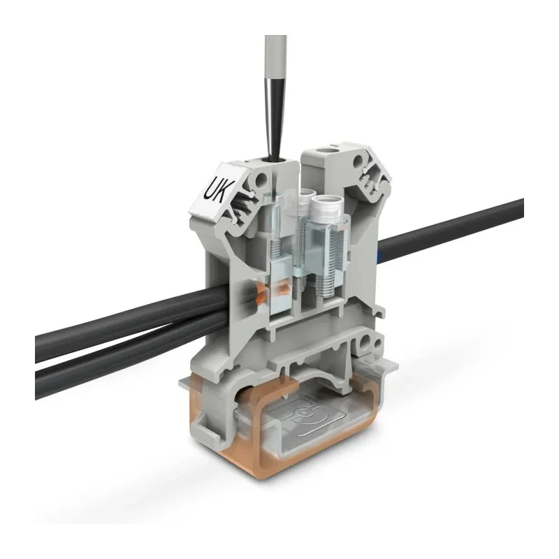 Phoenix Contact UK3 N Series Feed Through Terminal Block Grey, 0.2mm² to 4mm², 32A, 800V, 1-Level Screw Termination 3001501