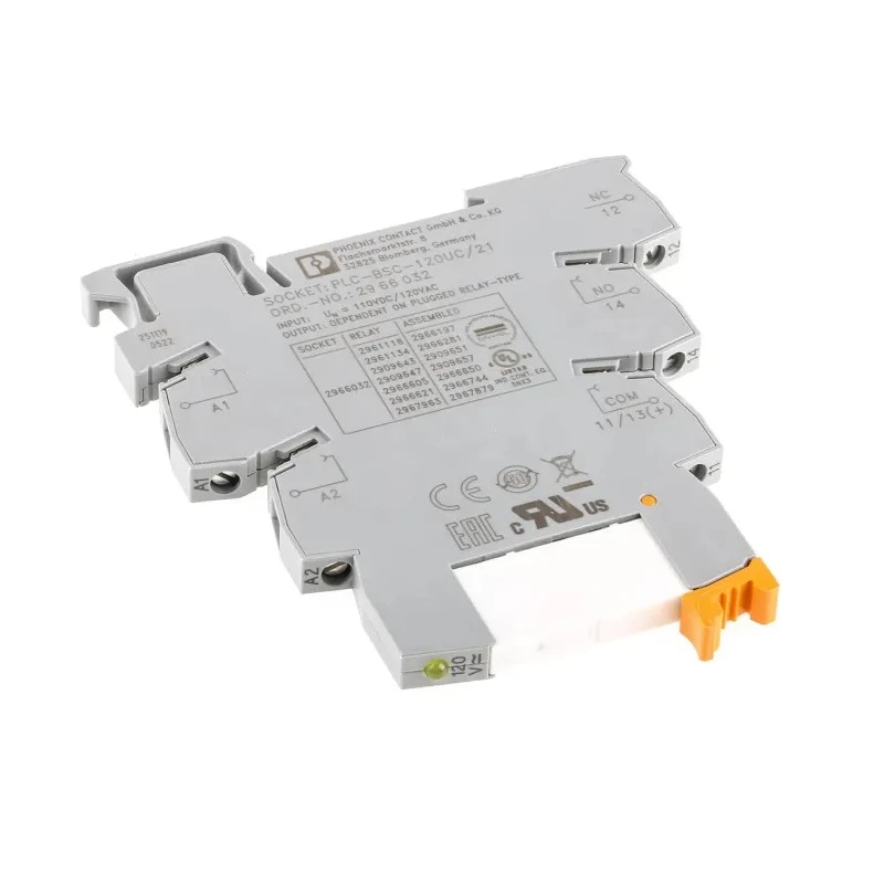 Phoenix Contact Electromechanical Interface Relay PLC-RSC-120UC/21 Series, Chassis Mount, 120V AC Coil, SPDT, 3.5mA 2966197