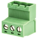 RS PRO Pluggable Terminal Block 3-Contact, 5.08 mm Pitch, 12A, Polyamide Housing, Screw Connection, Green, Series 790-0783