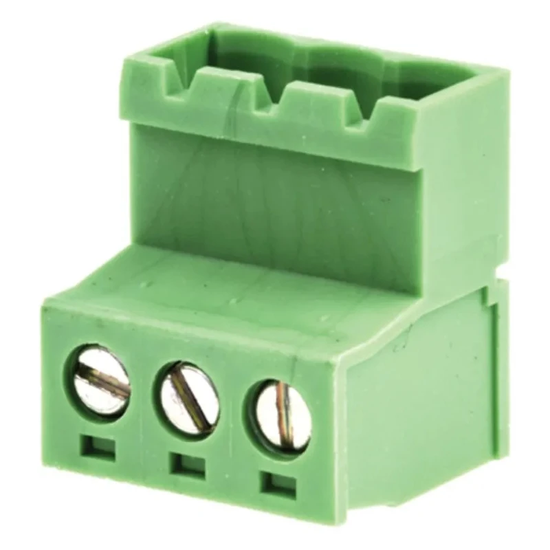 RS PRO Pluggable Terminal Block 3-Contact, 5.08 mm Pitch, 12A, Polyamide Housing, Screw Connection, Green, Series 790-0783