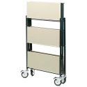 RS PRO 3 Shelf Steel Tyred Trolley, 560 x 445 mm Platform, 80 kg Load Capacity, Steel Frame 789-8520
