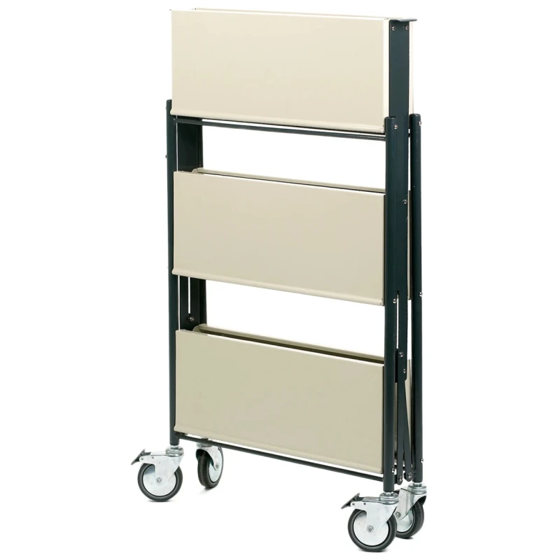 RS PRO 3 Shelf Steel Tyred Trolley, 560 x 445 mm Platform, 80 kg Load Capacity, Steel Frame 789-8520