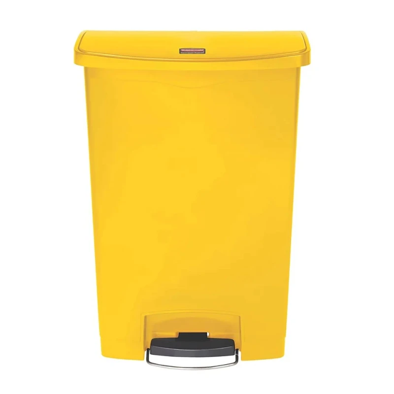Rubbermaid Commercial Products Slim Jim 90L Yellow Pedal Polyethylene, Polypropylene Waste Bin 1883579