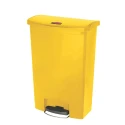 Rubbermaid Commercial Products Slim Jim 90L Yellow Pedal Polyethylene, Polypropylene Waste Bin 1883579