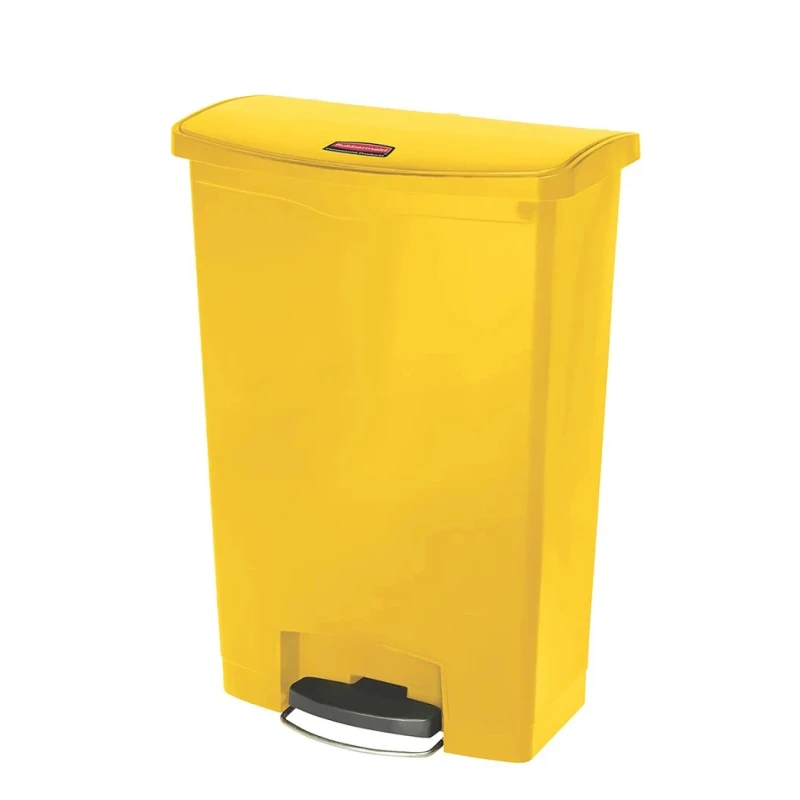 Rubbermaid Commercial Products Slim Jim 90L Yellow Pedal Polyethylene, Polypropylene Waste Bin 1883579