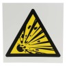 RS PRO Hazard Warning Sign Explosive Plastic ISO 7010 Standard 200mm x 200mm 813-4549