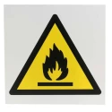 RS PRO Hazard Warning Sign, Flammable, Plastic Material, 200mm x 200mm, ISO 7010, Model 813-4570