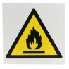 RS PRO Hazard Warning Sign, Flammable, Plastic Material, 200mm x 200mm, ISO 7010, Model 813-4570
