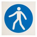 RS PRO Plastic Mandatory Sign Walkway ISO 7010 Standard, 200mm x 200mm, Non-Photoluminescent 813-4609