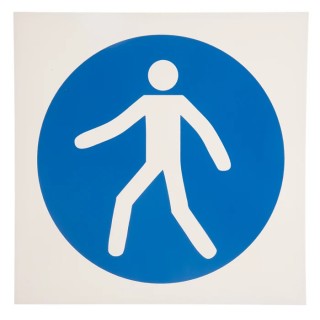 RS PRO Plastic Mandatory Sign Walkway ISO 7010 Standard, 200mm x 200mm, Non-Photoluminescent 813-4609