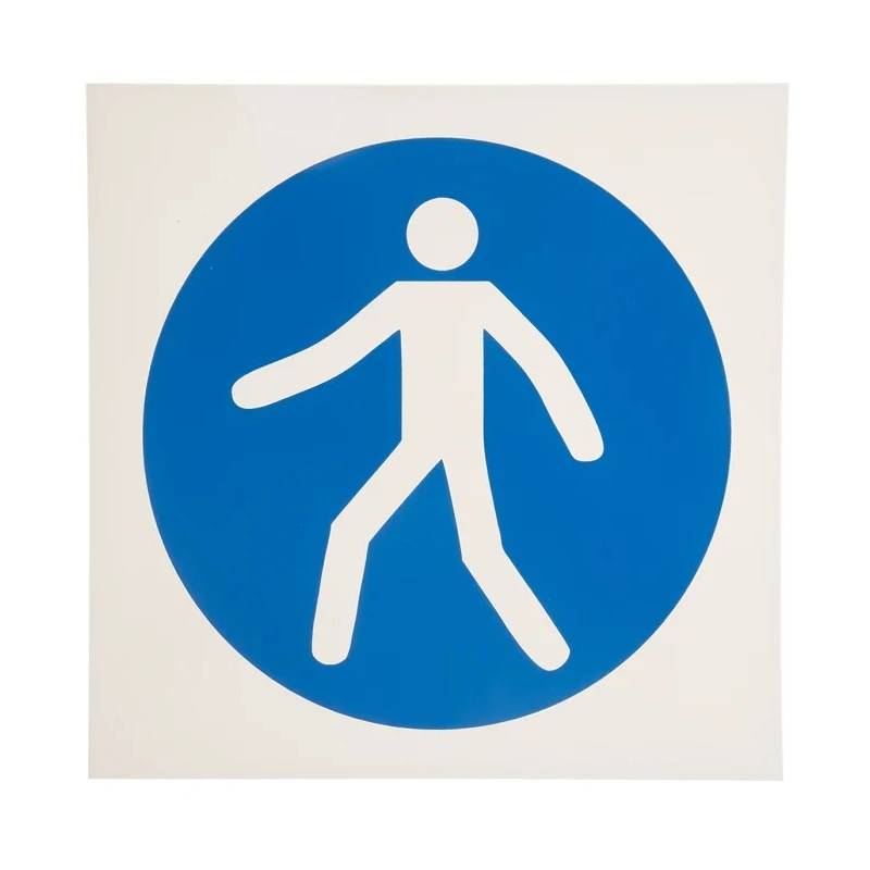 RS PRO Plastic Mandatory Sign Walkway ISO 7010 Standard, 200mm x 200mm, Non-Photoluminescent 813-4609
