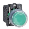 Schneider Electric Harmony XB5 Series 22 mm Panel Mount Push Button Switch SPST Spring Return Green LED IP66 XB5AP31