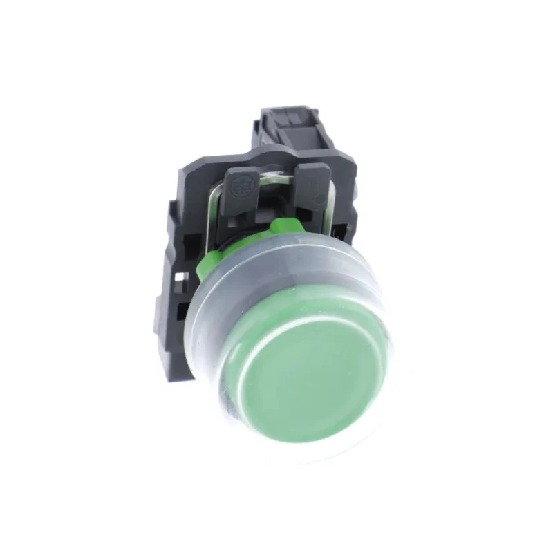 Schneider Electric Harmony XB5 Series 22 mm Panel Mount Push Button Switch SPST Spring Return Green LED IP66 XB5AP31