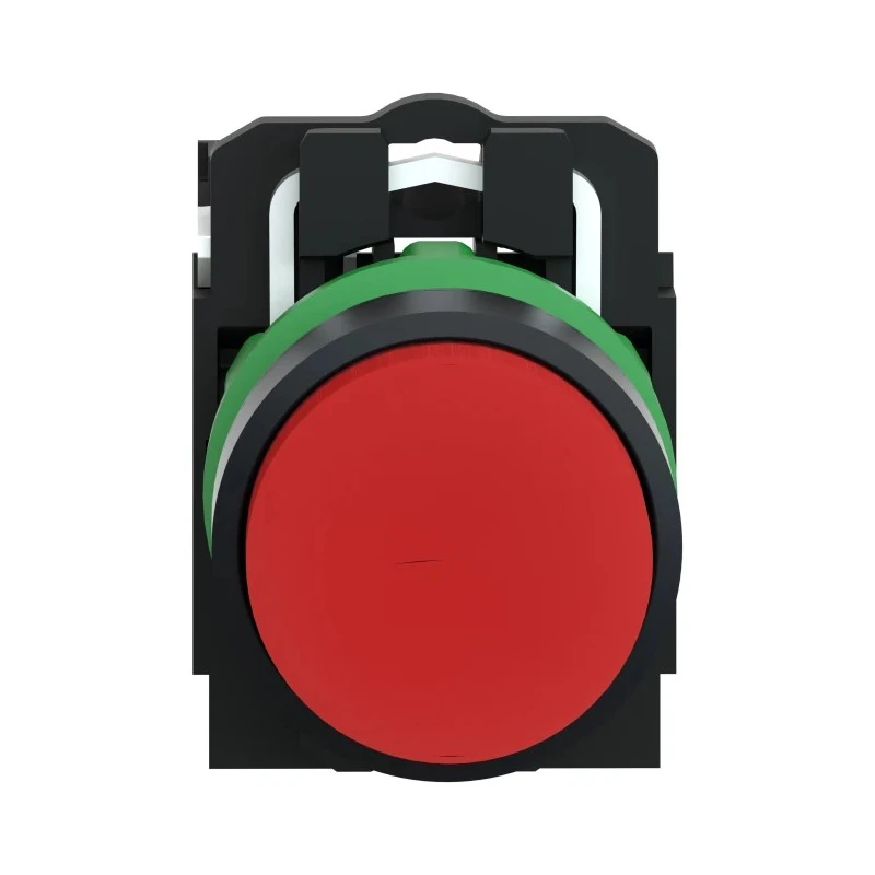 Schneider Electric Harmony XB5 Series Push Button Switch Spring Return Panel Mount 22 mm Cutout SPST Red LED 600 V XB5AL42