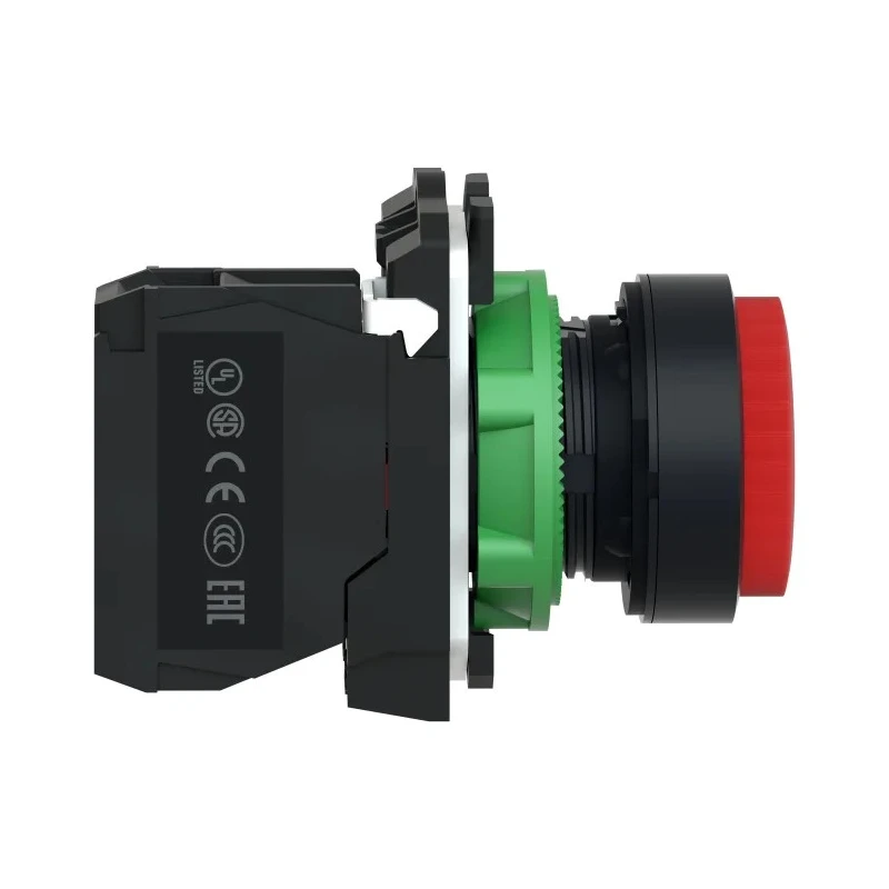 Schneider Electric Harmony XB5 Series Push Button Switch Spring Return Panel Mount 22 mm Cutout SPST Red LED 600 V XB5AL42
