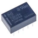 Panasonic PCB Signal Relay 5V DC Coil DPDT, Low Profile 5mm Height TQ2-5V