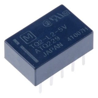 Panasonic PCB Signal Relay 5V DC Coil 1A Switching Current DPDT Contact Configuration TQ2-L2-5V