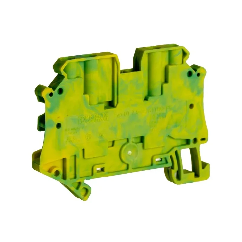 Phoenix Contact UT 2.5 Clipline Series Earth Terminal Block Green Yellow 2.5mm² 1-Level Screw Termination 3044568