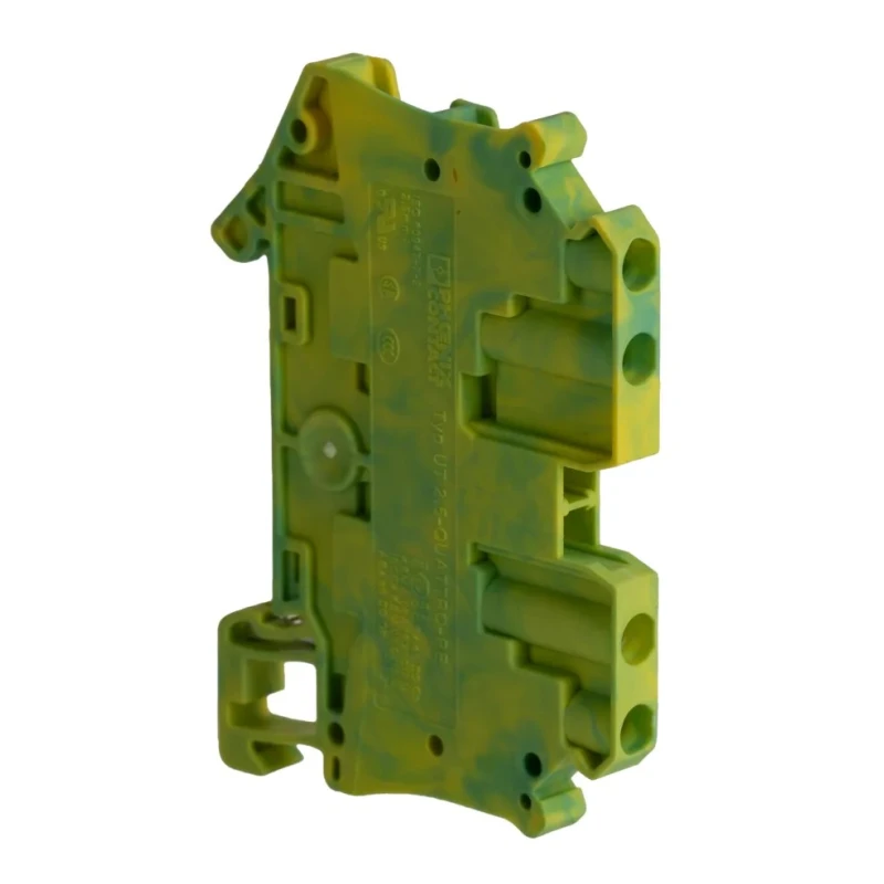 Phoenix Contact UT 2.5 Clipline Series Earth Terminal Block Green Yellow 2.5mm² 1-Level Screw Termination 3044568
