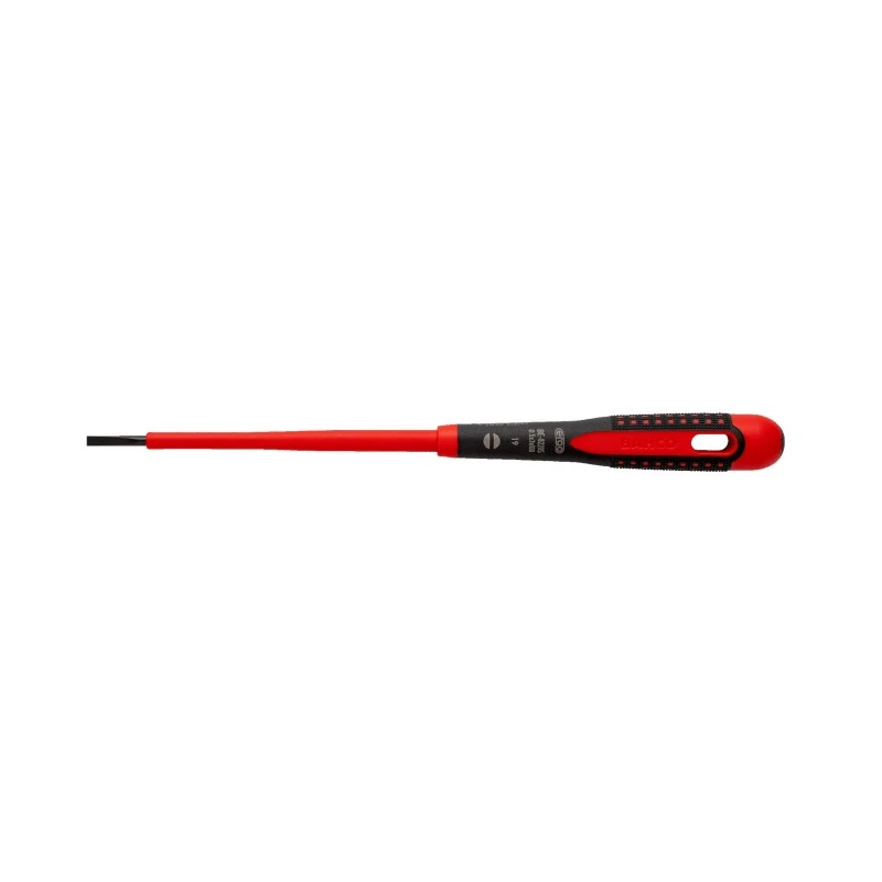 Bahco Slotted Screwdriver 100 mm Blade VDE 1000V Approved Insulated Bi-Material Handle BE-8220S