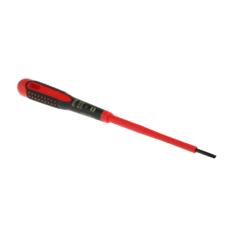 Bahco Slotted Screwdriver 100 mm Blade VDE 1000V Approved Insulated Bi-Material Handle BE-8220S