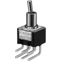 KNITTER-SWITCH Toggle Switch PCB Mount On-Off-On DPDT 4A 250V ac Chrome Plated Brass Actuator STM 206 P-RA