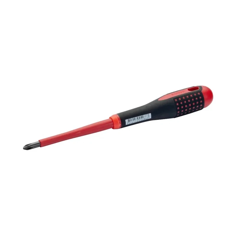 Bahco Standard Screwdriver PH1 Tip 80 mm Alloy Steel Blade Bi-Material Handle VDE/1000V Approved 202mm Overall BE-8610S