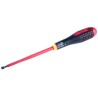Bahco Slotted Screwdriver with 125 mm Blade, Bi-Material Handle, VDE 1000V Approved, Ergonomic Black Oxide Tip BE-8050S