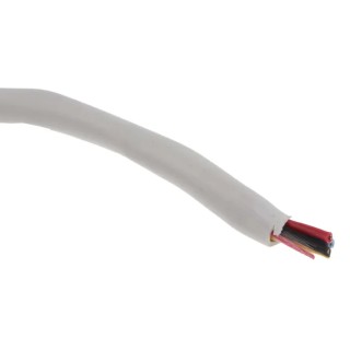 RS PRO Control Cable, 4 Cores, 0.19mm² Tin Plated Annealed Copper, Polyvinyl Chloride White Sheath, Unscreened 820-0185