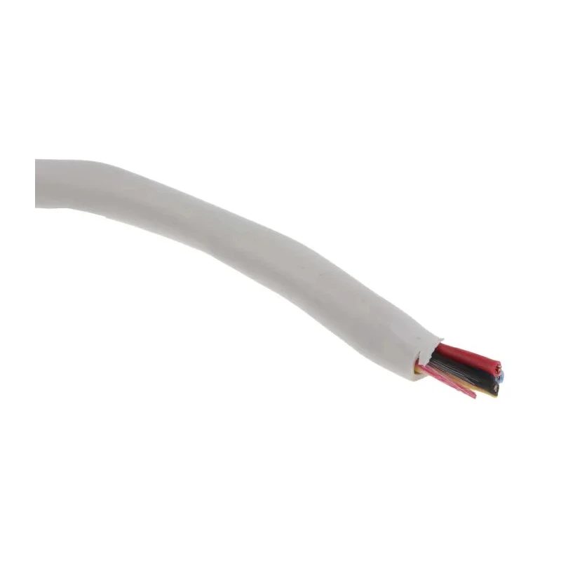 RS PRO Control Cable, 4 Cores, 0.19mm² Tin Plated Annealed Copper, Polyvinyl Chloride White Sheath, Unscreened 820-0185