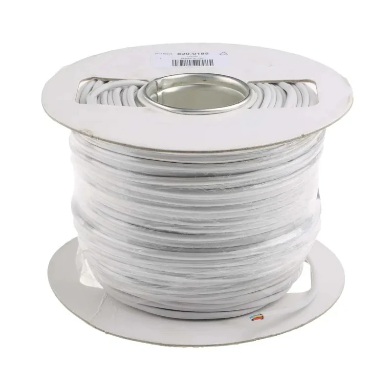 RS PRO Control Cable, 4 Cores, 0.19mm² Tin Plated Annealed Copper, Polyvinyl Chloride White Sheath, Unscreened 820-0185