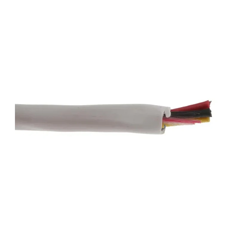 RS PRO Control Cable, 4 Cores, 0.19mm² Tin Plated Annealed Copper, Polyvinyl Chloride White Sheath, Unscreened 820-0185