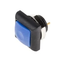 RS PRO Push Button Switch Momentary PCB Mount 13.6 mm Cutout SPST Blue LED IP67 50 V dc 32 V ac 820-7565