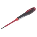 Bahco Standard PH0 Tip Insulated Screwdriver with 75 mm Alloy Steel Blade, Bi-Material Handle, VDE/1000V Approved BE-8600S