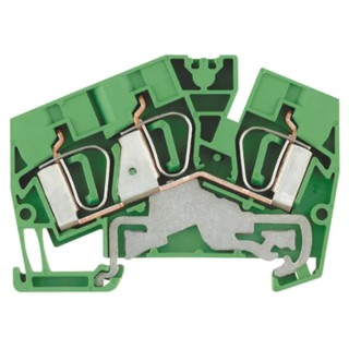 Weidmüller Z Series PE Terminal Clamp 800V, 720A, Yellow Green, 6mm², 1-Level 1771360000