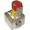 IDEM ES Series Twist Release Emergency Stop Push Button, Surface Mount, 2 NC/1 NO, IP69K 