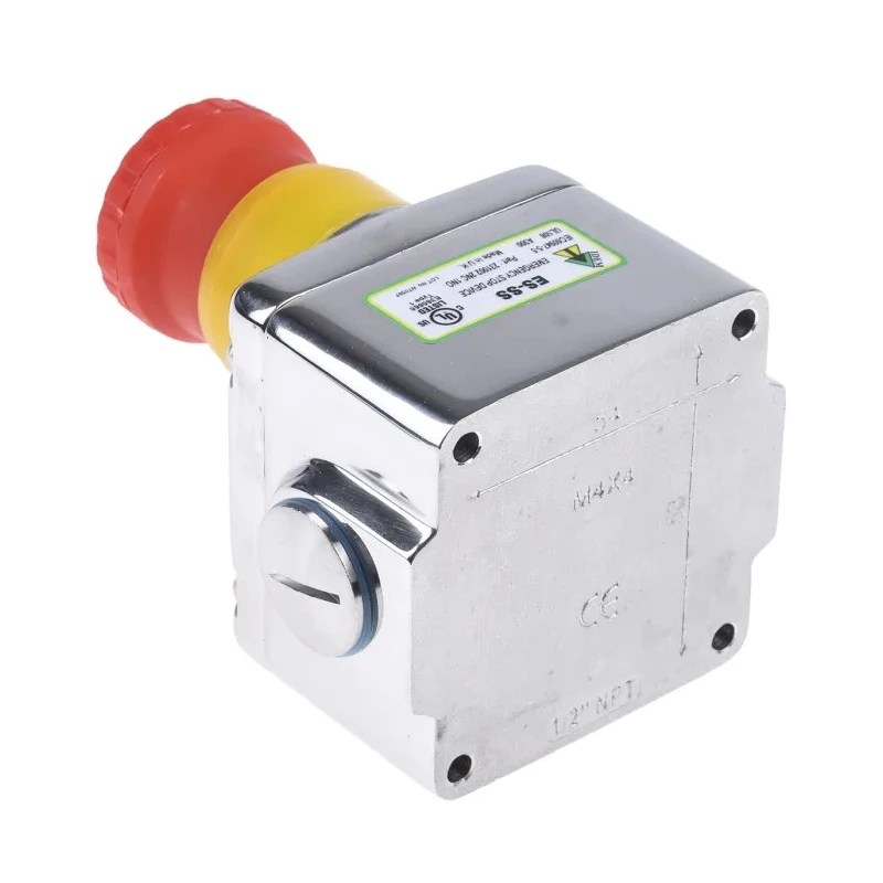 IDEM ES Series Twist Release Emergency Stop Push Button Surface Mount 2 NC/1 NO IP69K 