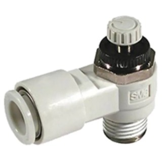 SMC AS Series Flow Controller NPT Tube, Speed Controller with Push-Pull Locking Dial AS2211F-N02-07