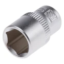 RS PRO 1/4 in Drive 11 mm 6 Point Square Chrome Vanadium Steel Socket 830-4010