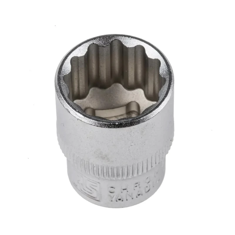 RS PRO Socket 3/8 in Drive 16 mm 12 Point Square Chrome Vanadium Steel Sand Blasted Finish 830-4054