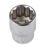 RS PRO Socket 3/8 in Drive 16 mm 12 Point Square Chrome Vanadium Steel Sand Blasted Finish 830-4054