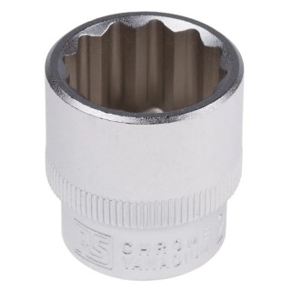 RS PRO 3/8 in Drive 20 mm 12 Point Square Chrome Vanadium Steel Socket 830-4079