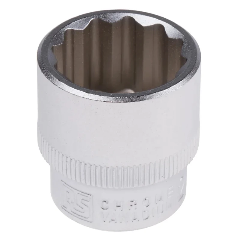 RS PRO 3/8 in Drive 20 mm 12 Point Square Chrome Vanadium Steel Socket 830-4079