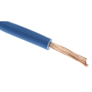 RS PRO H05Z-K Series Blue 0.75 mm² (18 AWG) Hook Up Wire, 22 x 1.0 mm Core Strands, 100 m Length, Low Smoke Zero 836-0767