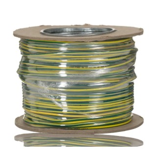 RS PRO H07Z-R Series Yellow, Green 1.5 mm² Hook Up Wire, 16 AWG, 7/0.53 mm Strands, 100 m Length, Ethylene 836-0987