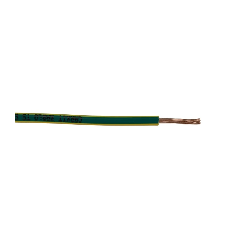 RS PRO H07Z-R Series Yellow, Green 1.5 mm² Hook Up Wire, 16 AWG, 7/0.53 mm Strands, 100 m Length, Ethylene 836-0987