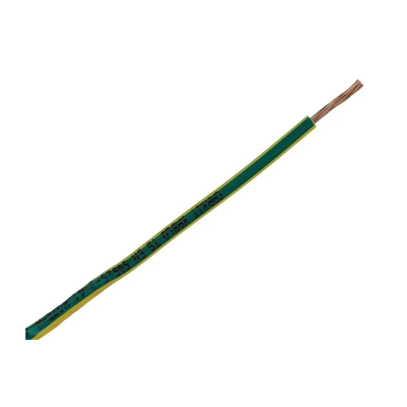 RS PRO H07Z-R Series Yellow, Green 1.5 mm² Hook Up Wire, 16 AWG, 7/0.53 mm Strands, 100 m Length, Ethylene 836-0987