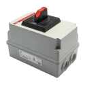 ABB 2-Pole Base Isolator Switch, IP65, 16A, 75 kW, Black Handle OTDCP16S11M 1SCA125129R1001